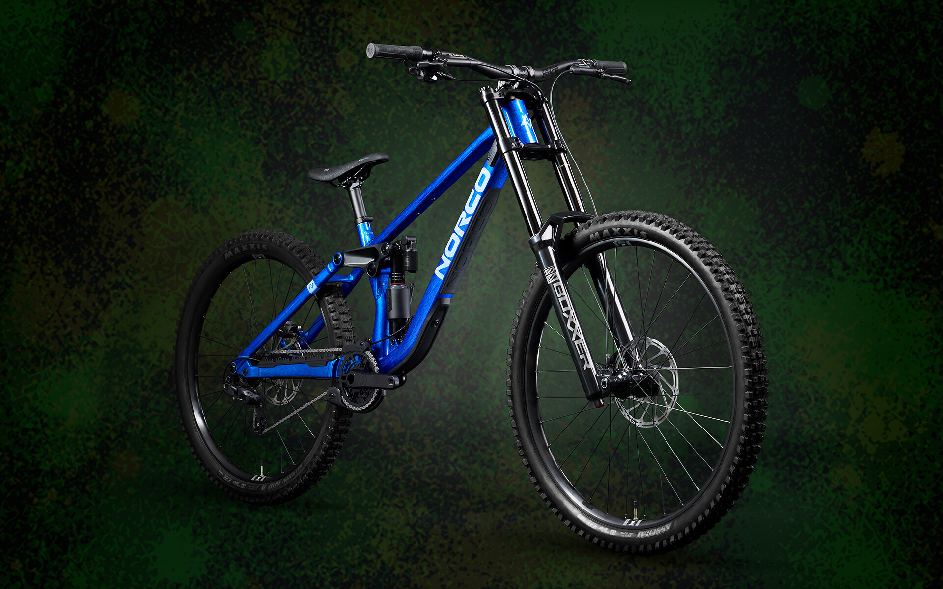 Blue Norco downhill mountain bike